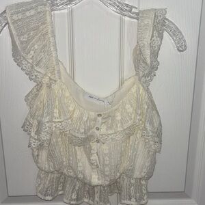 Cream lace top
